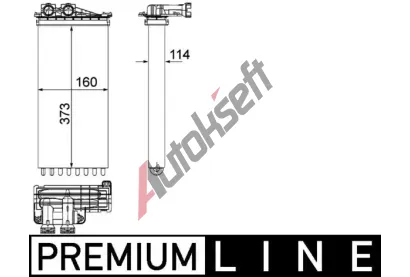 MAHLE Výměník tepla vnitřního vytápění MAO AH 196 000P, AH 196 000P MAHLE Výměník tepla vnitřního vytápění MAO AH 196 000P, AH 196 000P