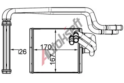 MAHLE Výměník tepla vnitřního vytápění MAO AH 198 000S, AH 198 000S MAHLE Výměník tepla vnitřního vytápění MAO AH 198 000S, AH 198 000S