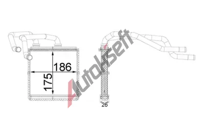 MAHLE Vmnk tepla vnitnho vytpn MAO AH 254 000S, AH 254 000S