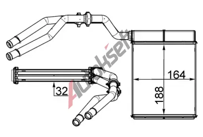 MAHLE Výměník tepla vnitřního vytápění MAO AH 257 000S, AH 257 000S  MAHLE Výměník tepla vnitřního vytápění MAO AH 257 000S, AH 257 000S