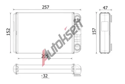 MAHLE Výměník tepla vnitřního vytápění MAO AH 258 000P, AH 258 000P MAHLE Výměník tepla vnitřního vytápění MAO AH 258 000P, AH 258 000P