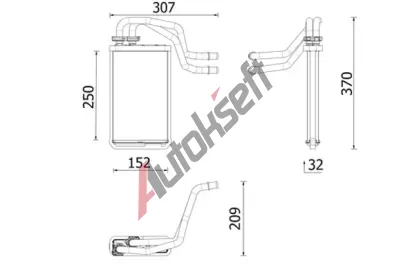MAHLE Vmnk tepla vnitnho vytpn MAO AH 335 000P, AH 335 000P
