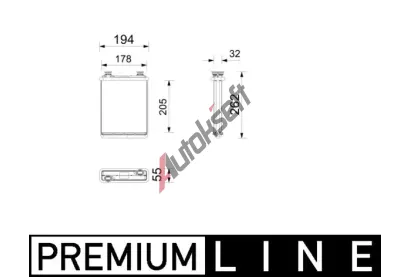 MAHLE Výměník tepla vnitřního vytápění MAO AH 357 000P, AH 357 000P MAHLE Výměník tepla vnitřního vytápění MAO AH 357 000P, AH 357 000P