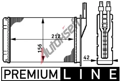 MAHLE V�m�n�k tepla vnit�n�ho vyt�p�n� MAO AH 74 000P, AH 74 000P
