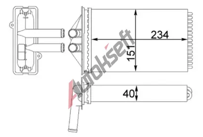 MAHLE V�m�n�k tepla vnit�n�ho vyt�p�n� MAO AH 92 000S, AH 92 000S