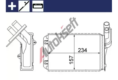 MAHLE Vmnk tepla vnitnho vytpn MAO AH 99 000S, AH 99 000S