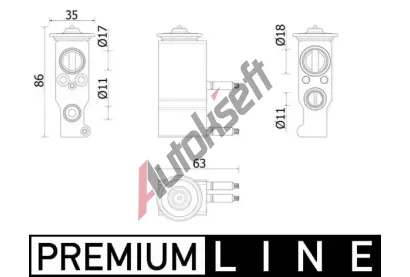 MAHLE Expanzn ventil klimatizace MAO AVE 143 000P, AVE 143 000P