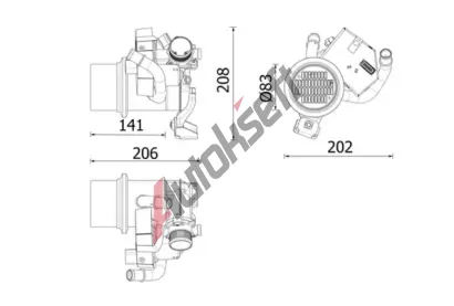 MAHLE Chladi recirkulace spalin MAO CE 39 000P, CE 39 000P