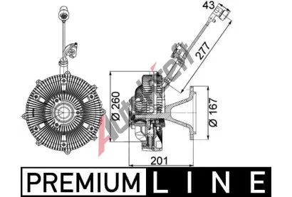 MAHLE Spojka vtrku chladie MAO CFC 115 000P, CFC 115 000P