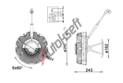 MAHLE Spojka vtrku chladie MAO CFC 173 000P, CFC 173 000P