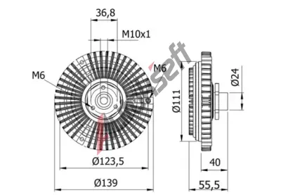 MAHLE Spojka vtrku chladie MAO CFC 46 000S, CFC 46 000S