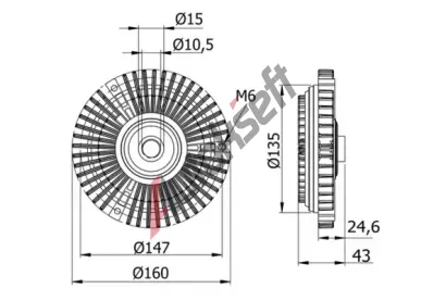 MAHLE Spojka vtrku chladie MAO CFC 52 000S, CFC 52 000S