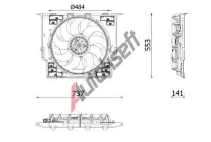 MAHLE V�tr�k chlazen� motoru MAO CFF 645 000P, CFF 645 000P