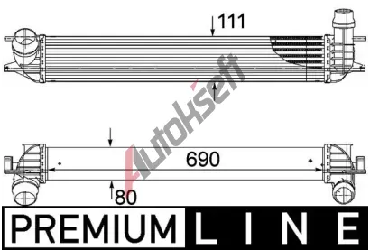 MAHLE Chladi vzduchu intercooler MAO CI 155 000P, CI 155 000P