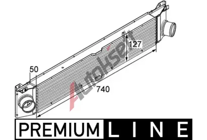 MAHLE Chladi vzduchu intercooler MAO CI 157 000P, CI 157 000P