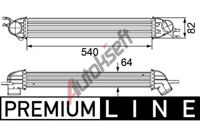 MAHLE Chladič vzduchu intercooler MAO CI 188 000P, CI 188 000P  MAHLE Chladič vzduchu intercooler MAO CI 188 000P, CI 188 000P