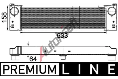 MAHLE Chladi vzduchu intercooler MAO CI 192 000P, CI 192 000P