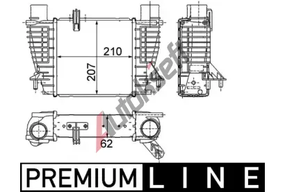 MAHLE Chladi vzduchu intercooler MAO CI 264 000P, CI 264 000P