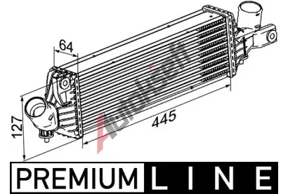 MAHLE Chladi� vzduchu intercooler MAO CI 355 000P, CI 355 000P