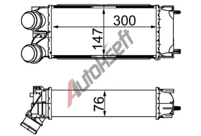MAHLE Chladi vzduchu intercooler MAO CI 367 000S, CI 367 000S