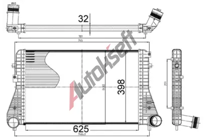 MAHLE Chladi vzduchu intercooler MAO CI 517 000S, CI 517 000S