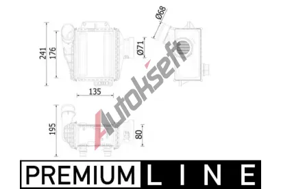 MAHLE Chladič vzduchu intercooler MAO CI 539 000P, CI 539 000P  MAHLE Chladič vzduchu intercooler MAO CI 539 000P, CI 539 000P