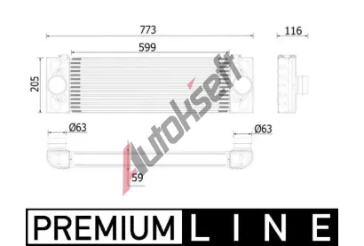 MAHLE Chladič vzduchu intercooler MAO CI 543 000P, CI 543 000P MAHLE Chladič vzduchu intercooler MAO CI 543 000P, CI 543 000P