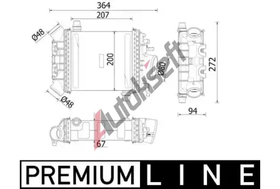 MAHLE Chladi vzduchu intercooler MAO CI 547 000P, CI 547 000P