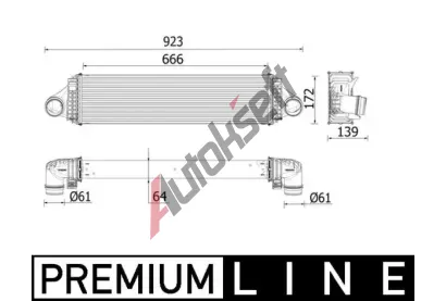 MAHLE Chladi vzduchu intercooler MAO CI 550 000P, CI 550 000P