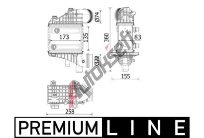 MAHLE Chladič vzduchu intercooler MAO CI 552 000P, CI 552 000P MAHLE Chladič vzduchu intercooler MAO CI 552 000P, CI 552 000P