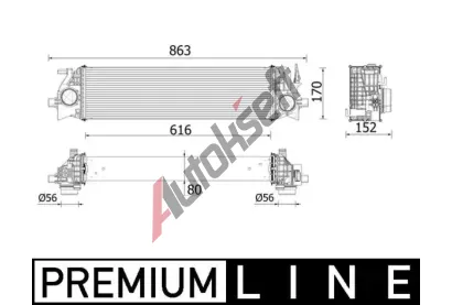 MAHLE Chladi vzduchu intercooler MAO CI 554 000P, CI 554 000P