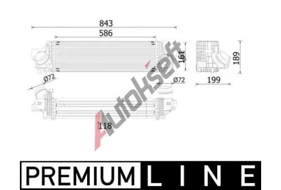 MAHLE Chladi vzduchu intercooler MAO CI 610 000P, CI 610 000P