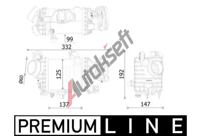 MAHLE Chladi� vzduchu intercooler MAO CI 616 000P, CI 616 000P