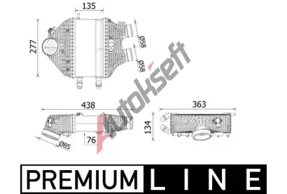 MAHLE Chladi vzduchu intercooler MAO CI 618 000P, CI 618 000P