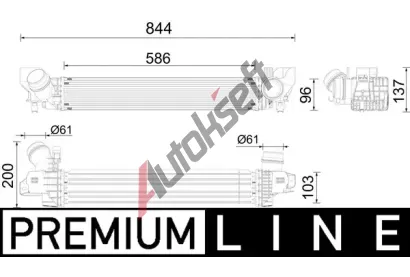 MAHLE Chladi vzduchu intercooler MAO CI 627 000P, CI 627 000P