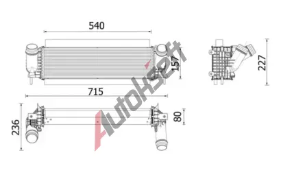 MAHLE Chladič vzduchu intercooler MAO CI 646 001P, CI 646 001P MAHLE Chladič vzduchu intercooler MAO CI 646 001P, CI 646 001P