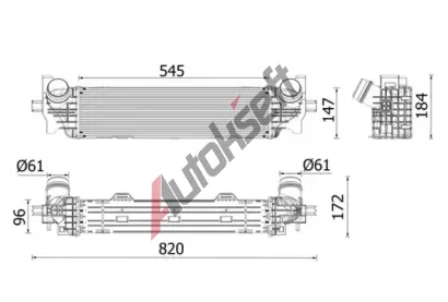 MAHLE Chladi vzduchu intercooler MAO CI 660 000P, CI 660 000P