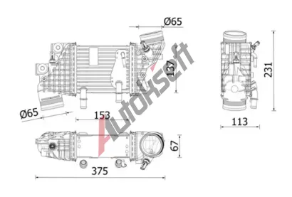 MAHLE Chladi vzduchu intercooler MAO CI 663 000P, CI 663 000P