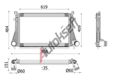 MAHLE Chladi vzduchu intercooler MAO CI 667 000P, CI 667 000P