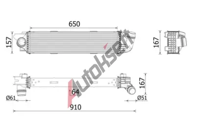 MAHLE Chladič vzduchu intercooler MAO CI 701 000P, CI 701 000P  MAHLE Chladič vzduchu intercooler MAO CI 701 000P, CI 701 000P