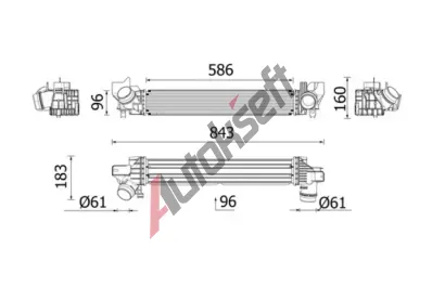 MAHLE Chladi vzduchu intercooler MAO CI 727 000P, CI 727 000P
