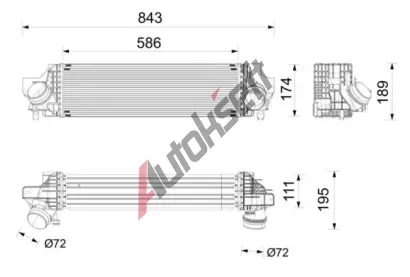 MAHLE Chladi vzduchu intercooler MAO CI 735 000P, CI 735 000P