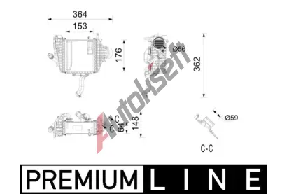 MAHLE Chladi� vzduchu intercooler MAO CI 737 000P, CI 737 000P