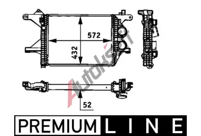 MAHLE Chladič vzduchu intercooler MAO CI 94 000P, CI 94 000P MAHLE Chladič vzduchu intercooler MAO CI 94 000P, CI 94 000P