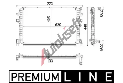 MAHLE Chladi nzk teploty, chladi plnicho vzduchu MAO CIR 34 000P, CIR 34 000P
