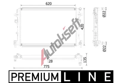 MAHLE Chladi nzk teploty, chladi plnicho vzduchu MAO CIR 38 000P, CIR 38 000P