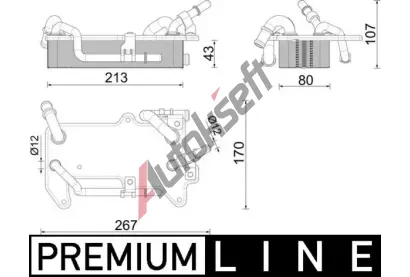 MAHLE Chladi oleje automatick pevodovky MAO CLC 284 000P, CLC 284 000P