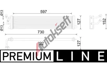 MAHLE Chladi oleje automatick pevodovky MAO CLC 292 000P, CLC 292 000P