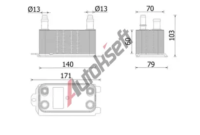MAHLE Chladi oleje automatick pevodovky MAO CLC 326 000P, CLC 326 000P