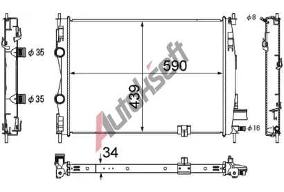 MAHLE Chladi vody MAO CR 1075 000S, CR 1075 000S